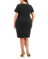 Фото #2 товара Plus Size Cross-Front Sheath Dress