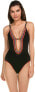 Isabella Rose 263470 Women's Bali Hai Plunge One Piece Swimsuit Size L