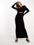 Фото #5 товара SNDYS fine knit maxi jumper dress in black