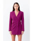 ფოტო #2 პროდუქტის Women's Drapped V-neckline Blazer Romper