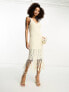 Фото #1 товара Y.A.S crochet maxi dress with fringe hem detail in cream