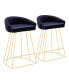 Фото #1 товара Canary Upholstered Counter Stool, Set of 2