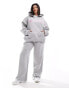 Фото #2 товара Kaiia Plus oversized logo hoodie co-ord in light grey