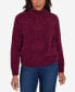 Women's Classic Chenille Diamond Stitch Turtleneck Sweater Розовый, M - фото #37