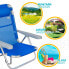 Фото #5 товара Складной стул для пляжа AKTIVE с подушкой 5 положений 60x47x83 см