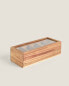 Wood and glass tea box