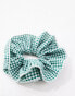 Фото #2 товара DesignB London double layer gingham scrunchie in green