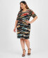 ფოტო #2 პროდუქტის Plus Size Tiered Sheath Dress