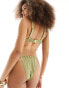 Miss Selfridge mix and match high leg bikini bottom in khaki Зеленый, 40 - фото #4