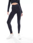 Фото #6 товара Miss Selfridge v front rib seamless legging co-ord in washed charcoal