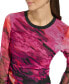 Фото #4 товара Топ с длинным рукавом DKNY женщинам рубашка с принтом на сетке