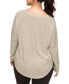 Фото #3 товара Plus Size Molly Long-Sleeve Tee