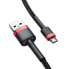 Фото #4 товара Wytrzymały elastyczny kabel przewód USB microUSB QC3.0 2.4A 1M czarno-czerwony