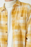 Erkek Sarı Ekose Gömlek 3WAM60012HW