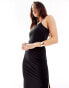 Threadbare maxi lace insert dress in black