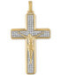 ფოტო #1 პროდუქტის Cubic Zirconia Crucifix Cross Pendant in Sterling Silver & 14k Gold-Plate, Created for Macy's