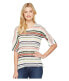Nally & Millie Women's 241053 Multi Clothing Striped Knit Top Size L/XL