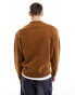 Calvin Klein Jeans monogram logo stencil crew neck sweatshirt in brown