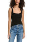 Фото #1 товара Project Social T Carilano Ruched Rib Tank Women's Black Xs