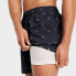 Men's 7" Boat Print Swim Shorts with Boxer Brief Liner - Goodfellow & Co Black