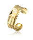 ფოტო #1 პროდუქტის 14K Gold Plated Hammered Finish Bangle Bracelet Cuff