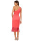 Фото #2 товара Women's Fringe One-Shoulder Midi Dress