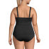 Plus Size Chlorine Resistant V-Neck Wrap Underwire Tankini Swimsuit Top Adjustable Straps