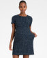 Women's Stretch Tweed Maternity Dress Black, Navy, 6 - фото #5