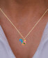 ფოტო #2 პროდუქტის Enamel Rooster 18" Pendant Necklace in 14k Gold