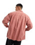 Фото #4 товара ASOS DESIGN 90s oversized cord shirt in pink