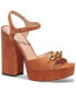 ფოტო #1 პროდუქტის Women's Nicolette Chain Trimmed Platform Sandals