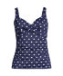 Фото #1 товара Women's Plus Size V-Neck Wrap Wireless Tankini Swimsuit Top