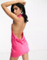 Фото #4 товара Pretty Lavish backless satin mini dress in pink