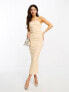 Фото #1 товара Vesper bandeau midi dress in cream