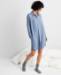 Фото #1 товара Women's Fluid-Knit Collared Sleepshirt XS-3X, Created for Macy's