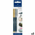 Set of Felt Tip Pens Faber-Castell Creative Studio Metallics Golden Metal (5 Units)