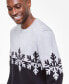 Men's Snowflake Crewneck Sweater, Created for Macy's Черный, S - фото #3