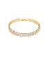 ფოტო #1 პროდუქტის Thick Cubic Zirconia 18K Gold Plated Tennis Bracelet