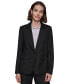 ფოტო #1 პროდუქტის Women's Linen-Blend One-Button Blazer