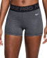 ფოტო #1 პროდუქტის Women's Pro Dri-FIT Mid-Rise 3" Printed Shorts