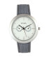 ფოტო #1 პროდუქტის Quartz The 6100 White Dial, Canvas-Overlaid Grey Polyurethane Strap Watch 43mm