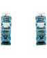 ფოტო #2 პროდუქტის EFFY® Blue Topaz Small Hoop Earrings (3-1/3 ct. t.w.) in Sterling Silver, 0.57"