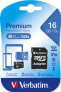 Фото #2 товара Verbatim Premium - 16 GB - MicroSDHC - Klasse 10 - 10 MB/s - 10 MB/s - Schwarz