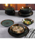 Фото #4 товара Kyoto Teal 16-piece Double Bowls Dinnerware Set, Service for 4