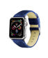 Фото #1 товара Men's and Women's Apple Navy Wool Velvet, Leather, Stainless Steel Replacement Band 44mm