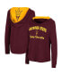 ფოტო #1 პროდუქტის Women's Maroon Arizona State Sun Devils Catalina Hoodie Long Sleeve T-Shirt