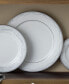 Фото #5 товара Satin Flourish 4 Piece Dinner Plate Set, Service for 4