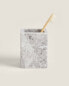 Grey marble toothbrush holder