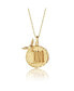 Фото #2 товара Harry Potter wizarding World Golden Snitch Initial Gold Plated Pendant Necklace, 18"