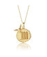 Фото #2 товара Wizarding World Golden Snitch Initial Gold Plated Pendant Necklace, 18"